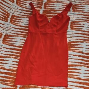 Express Vibrant Red Mini Dress
